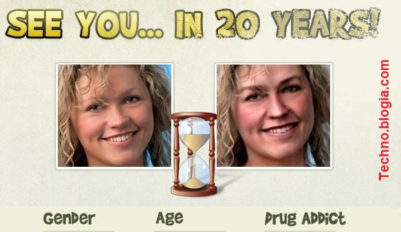 Tu rostro dentro de 20 o 30 años con o sin drogas